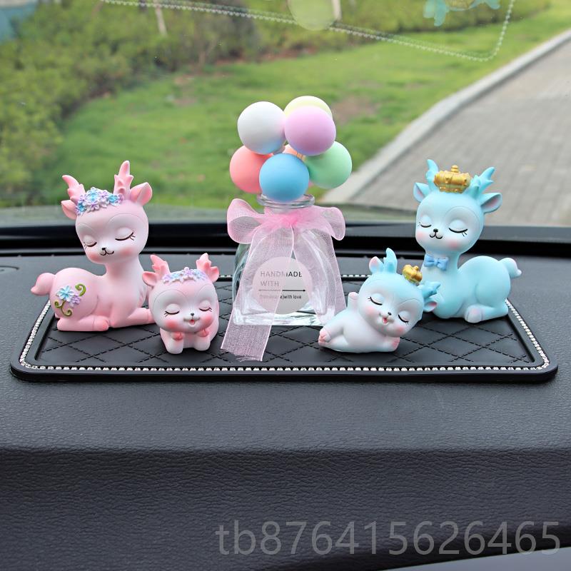 正品一路鹿平安汽车摆件车车载中控20台22新款女士小网红车内装饰