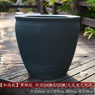 正品加高书款陶瓷鱼缸荷花缸画卷收纳器生态观赏金鱼容缸轴造景招