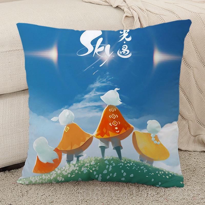 正品Sky 边光遇周抱枕定制靠垫巫师菇卡二卡白鸟螃平蟹动漫次元靠