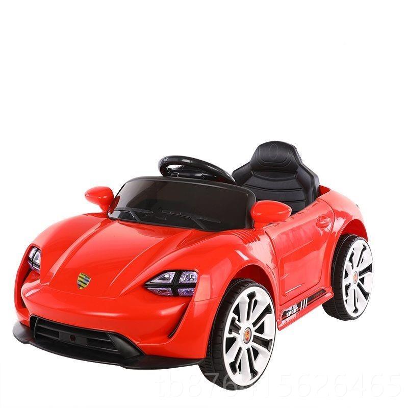 正品儿童电动玩遥具小控汽车四轮可坐人充电手推杆男孩1到3宝女宝