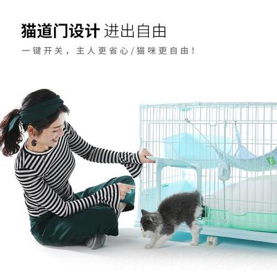 正品猫舍创逸猫笼子猫窝别墅用层室内双层大号隔离猫屋三家猫育猫