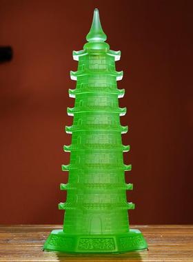 文昌塔摆件琉璃工艺品九层宝塔办公室书房桌面装饰摆设送孩子礼物