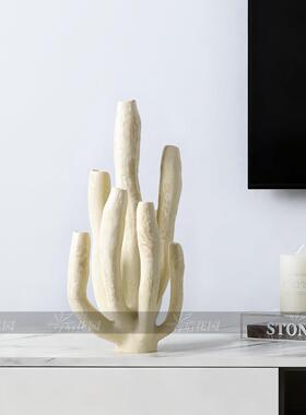 现代北欧简约仿真珊瑚创意摆件桌面客厅玄关装饰样板间软装搭配