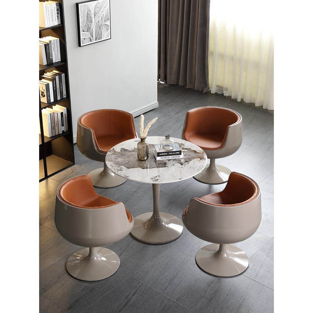 岩板洽谈桌椅组合圆形大理石创意现代售楼处会客谈判休闲接待桌,住宅家具,岩板餐桌,淘宝优惠券,粉丝福利购,淘宝优惠卷