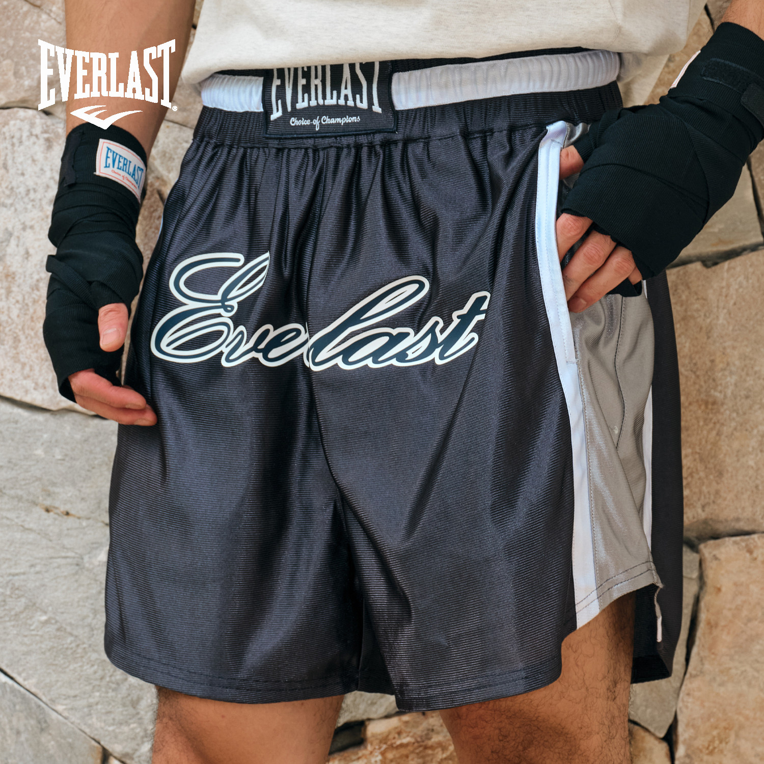 美国EVERLAST拳击裤男速干健身训练泰拳散打篮球三分运动短裤女春,运动服/休闲服装,运动中长裤／短裤,淘宝优惠券,粉丝福利购,淘宝优惠卷