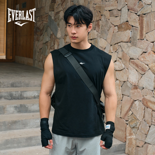 美国EVERLAST拳击黑色美式 坎肩 运动背心索罗娜凉感速干7A抗菌无袖