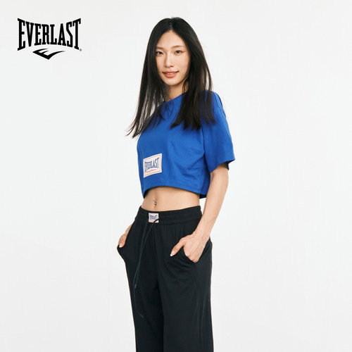 EVERLAST短款露脐训练运动t恤女