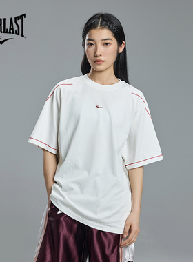 美国EVERLAST拳击速干凉感宽松休闲t恤抑菌防晒透气运动复古短袖