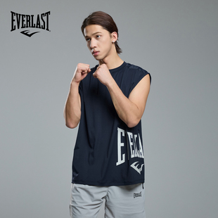 美国EVERLAST拳击训练无袖 坎肩男宽松凉感防晒跑步健身运动背心女