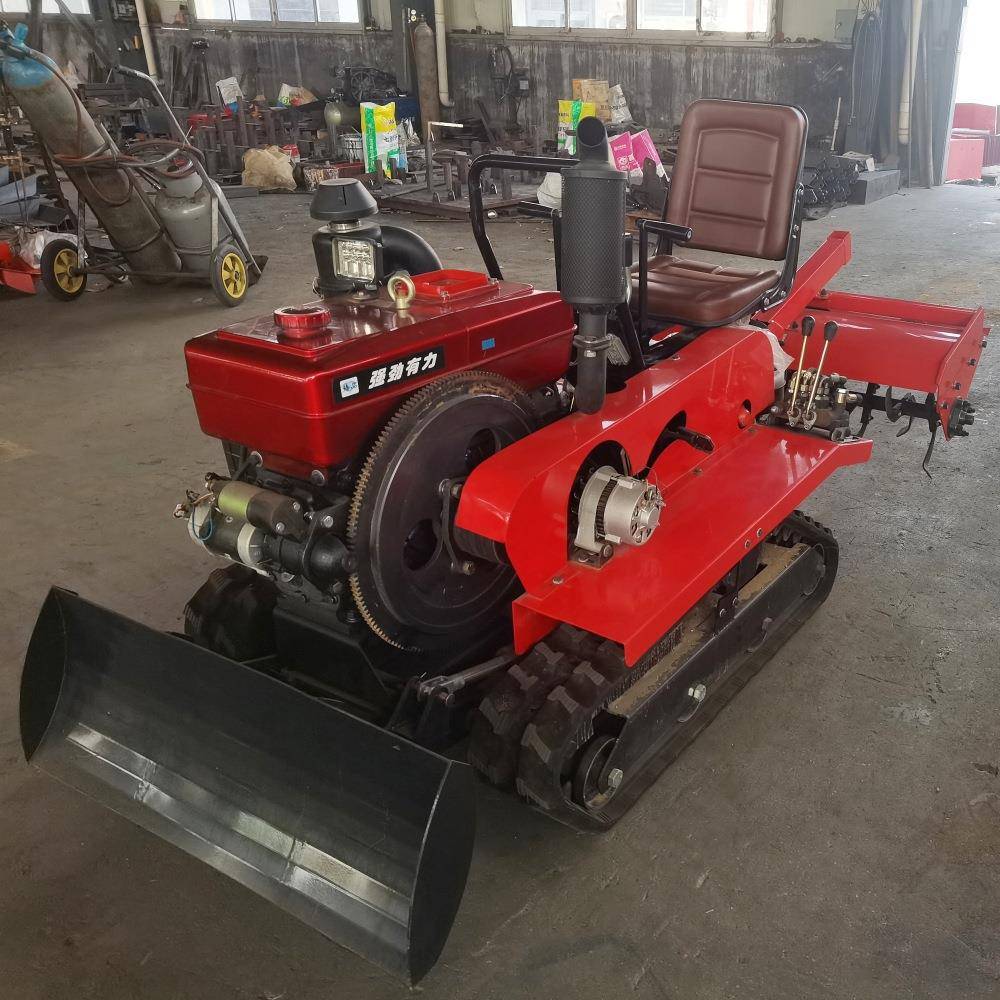 履带式旋耕机大马力柴油施肥开沟回填机自走式果园大棚微耕机