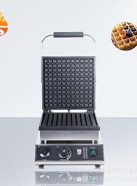 单片格子华夫炉可颂饼窝夫双面加热华夫饼机商用电热整版蜂窝饼机