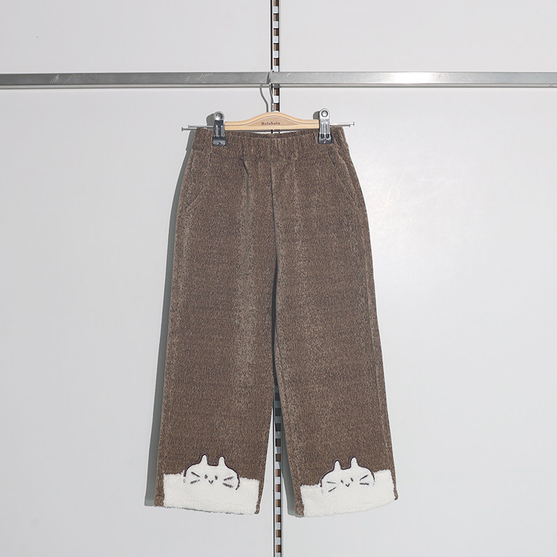 巴拉巴拉童装2025冬装新款女婴幼童针织直筒裤长裤201425108015