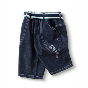 巴拉巴拉男幼童裤子2025夏季复古百搭水洗牛仔短裤201225109105