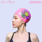 鎏酸泳帽2025年新款 男女游泳馆专业训练不勒头硅胶防水长发泳帽