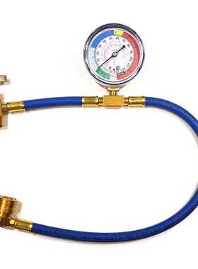 R134aR12汽车空调加氟冷媒单表补充加注软管M14 1/2acme