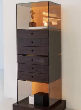 GLAS MIGISA意式极简玻璃透明展示首饰柜现代简约客厅储物柜定制