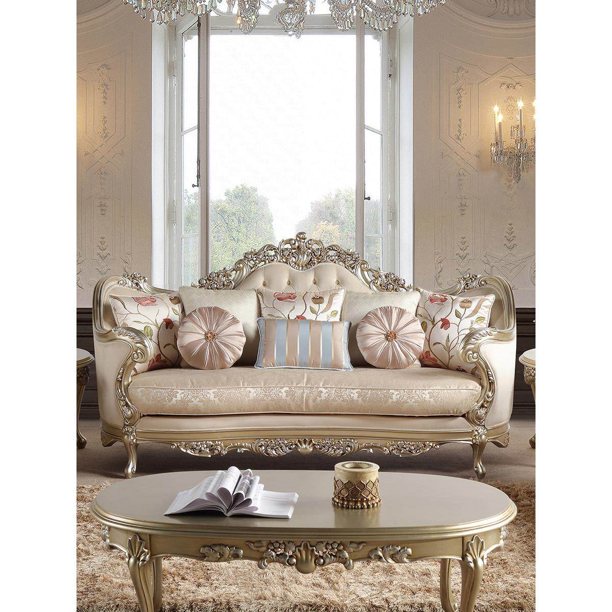 欧式奢华布艺沙发简约欧式小公寓客厅高端会所法式宫殿奢华全实木