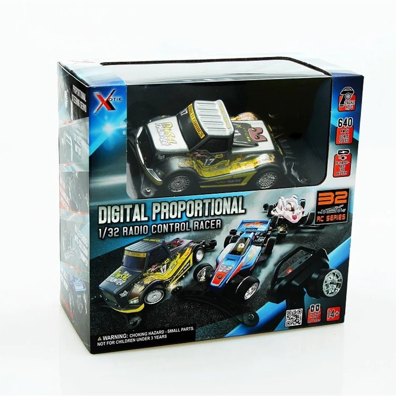 【DgLiLo】1/32 比例遥控车 舵机转向后驱竞速漂移四驱车 xotik