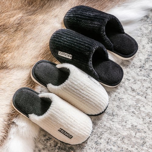 优遇家2025年秋冬季软底月子鞋毛绒家居男款室内情侣拖鞋居家