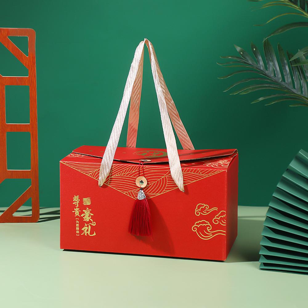 中国风端午装粽子精美包装礼盒美观包装盒瓦楞手提礼品端午礼盒