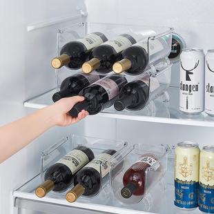 轻奢红酒架葡萄酒收纳架简约家用啤酒分隔饮料瓶冰箱酒窖收纳架