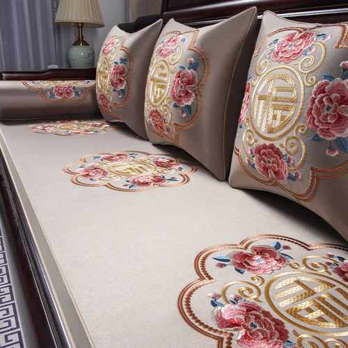 中式红木沙发坐垫新中式实木沙发垫防滑套罩家具罗汉床海绵垫加厚