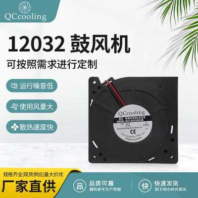 鼓风机12032 24v散热鼓风机双滚珠烧烤炉变频器离心涡轮风扇