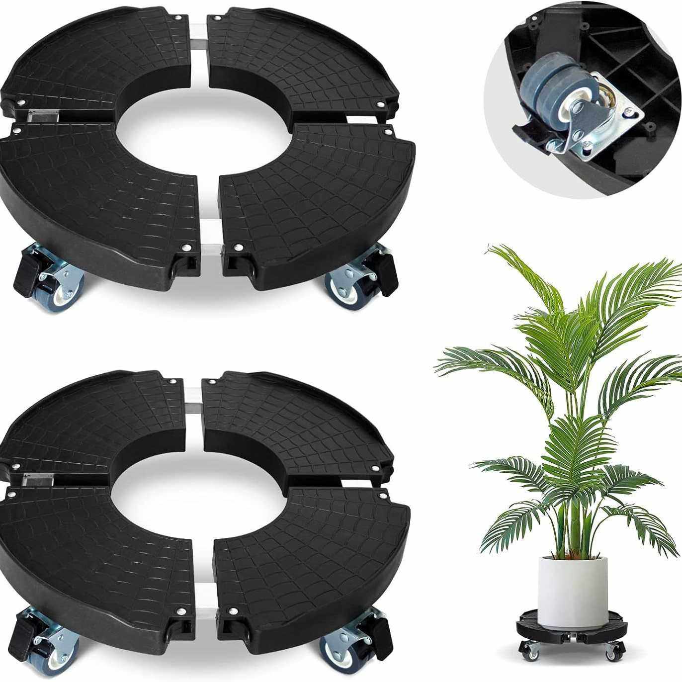 加厚移动托盘塑料花盆可移动带滚轮底座万向轮加厚款货架收纳,收纳整理,洗衣机底座,淘宝优惠券,粉丝福利购,淘宝优惠卷