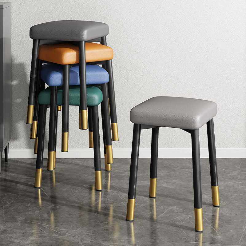 凳子家用客厅可叠放餐桌凳金属板凳现代简约餐方凳椅子软包小坐凳,住宅家具,梳妆凳,淘宝优惠券,粉丝福利购,淘宝优惠卷