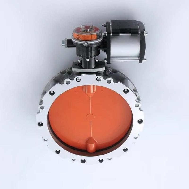 V2F2双法兰式气动粉尘蝶阀