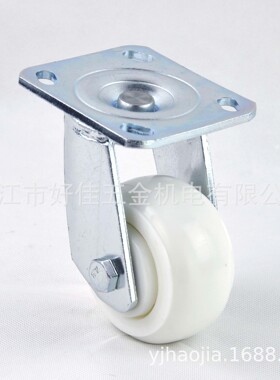 工厂直供4X2静音弧面B款白色防缠丝万向脚轮