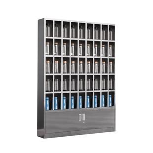 不锈钢水杯柜休息室多层水杯架子工厂员工多格茶杯架茶水间储物柜