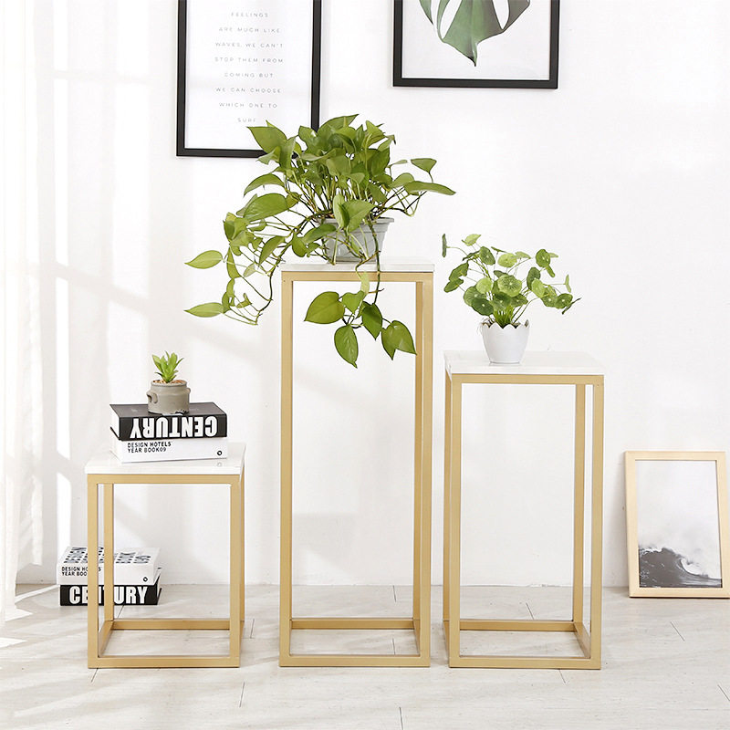北欧风金色铁艺花架  简约家用落地花盆架客厅创意方形小花几组合,鲜花速递/花卉仿真/绿植园艺,其它园艺用品,淘宝优惠券,粉丝福利购,淘宝优惠卷