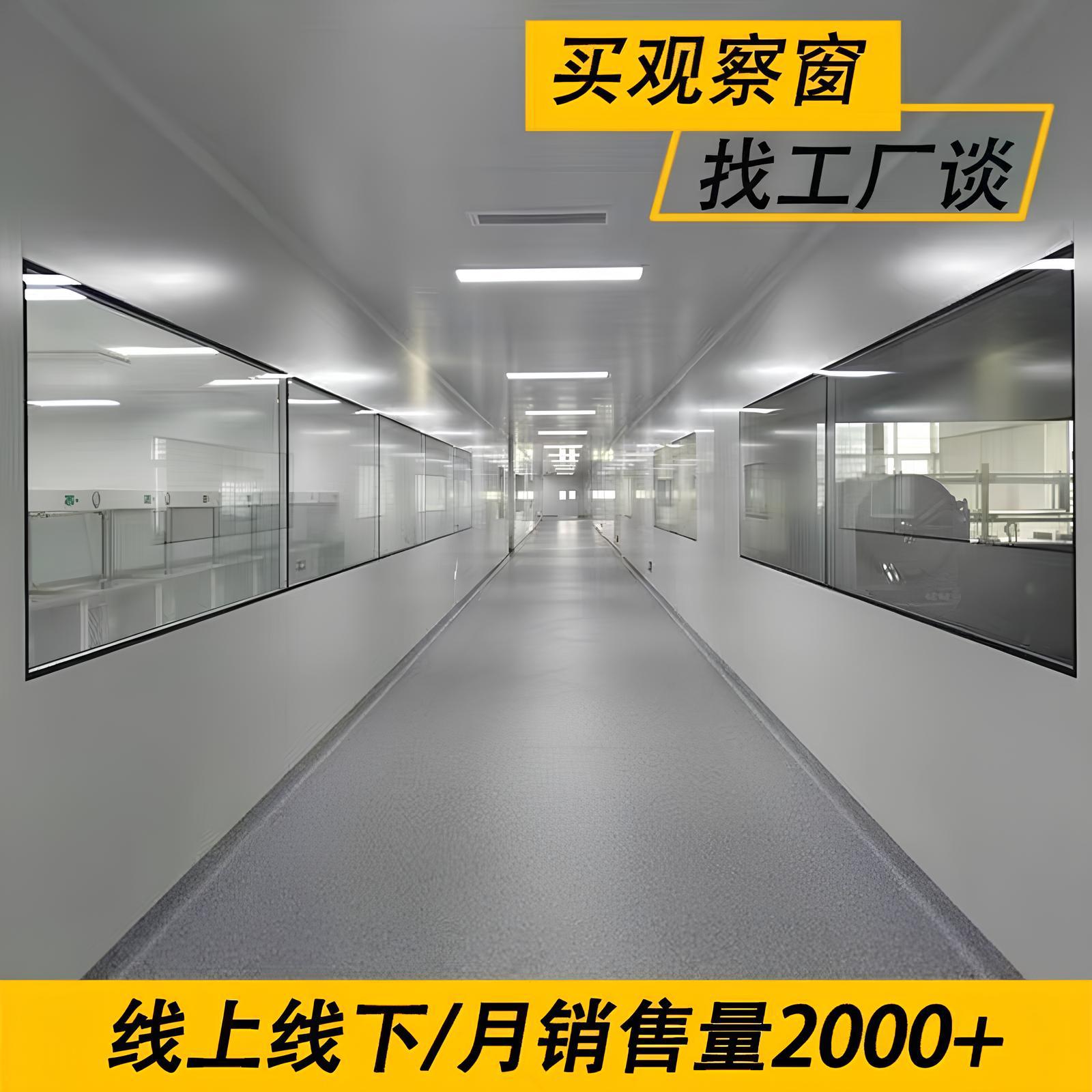 车间洁净窗实验室成品双层钢化玻璃固定窗中空玻璃推拉窗高透光