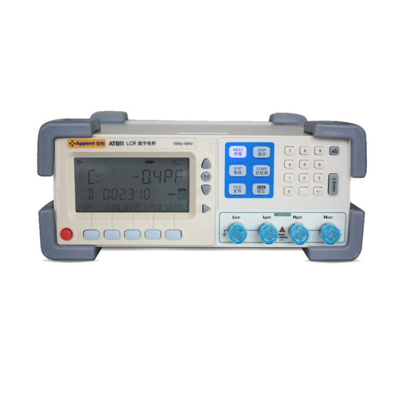 安柏高精密AT811高频10KHz智能LCR数字电桥电容电感电阻测试仪