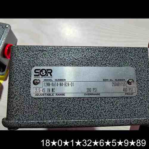 索尔SOR压力开关12NN-K614-N4-B2A-D1