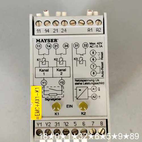 MAYSER安全继电器，型号SG-EFS 104 ZK2/1