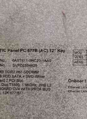 PC677B工控系统6A V7871-0HC20-1A（议价）