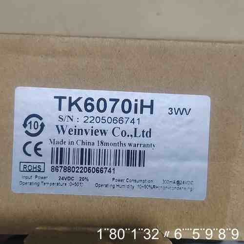 威纶通TK6070iH触摸屏，3WV型号，正品
