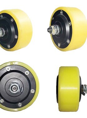 FomaTrade4寸直径105mm胎宽42mm单边螺纹轴pu平胎款无刷轮毂电机