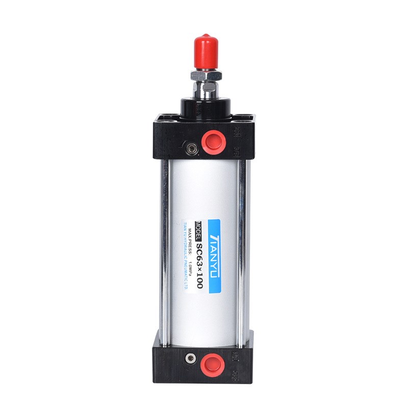 亚德客型sc标准气缸sc63铝合金双作用带磁可调型拉杆气缸