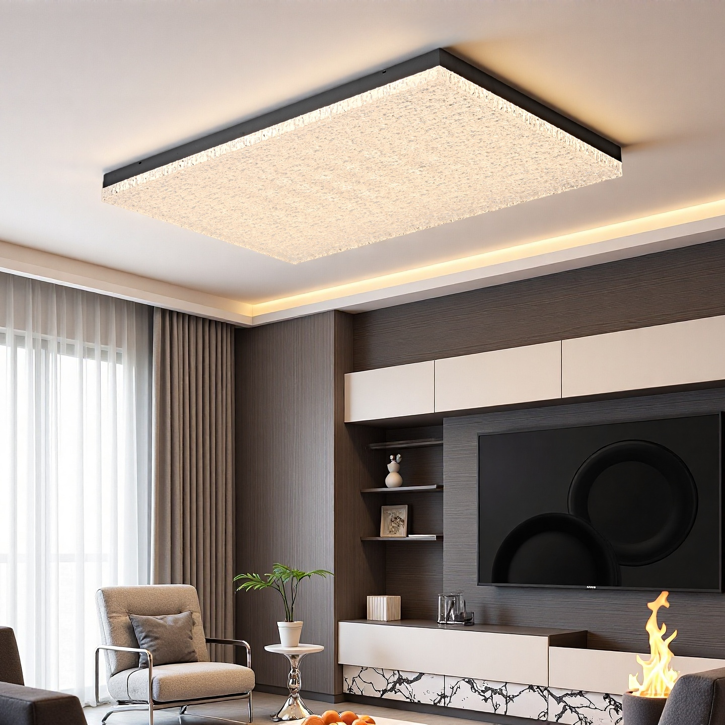 意式轻奢客厅吸顶灯2025年新款