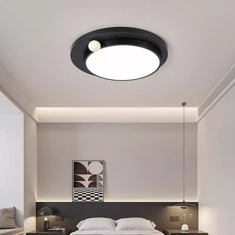 意式极简吸顶灯客厅主灯LED大气创意简约黑色高级护眼主卧房间灯