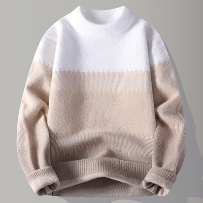 2025新款加厚秋冬季帅气圆领毛衣