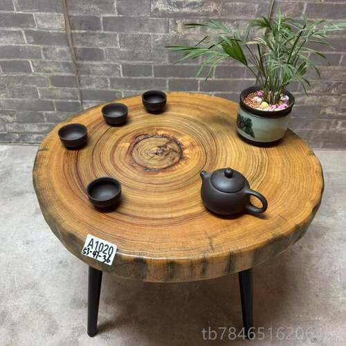 正品Wai-Sai风格樟木咖啡桌原木简b茶约风格阳台湾窗桌日本榻榻米