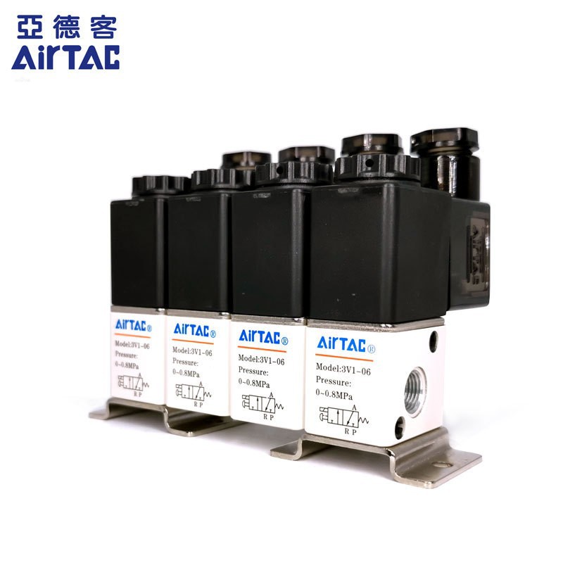 原装亚德客3V1-06电磁阀组 3V106B-1F/2F/3F/4F/5F/6F/7F AirTAC