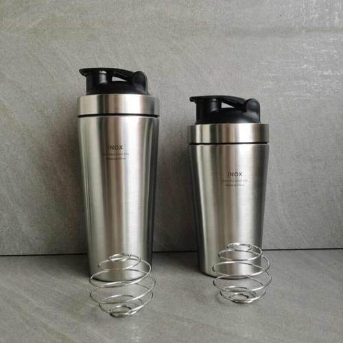 出口德国 316不锈钢单层摇摇杯 健身运动水杯 蛋白粉奶昔搅拌杯