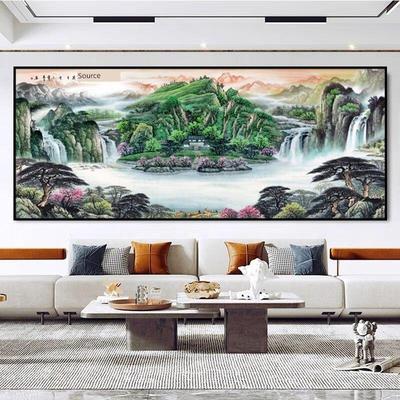 元流常山水钻刺绣全钻客厅卧室水钻十字绣景观聚宝盆膏钻石画