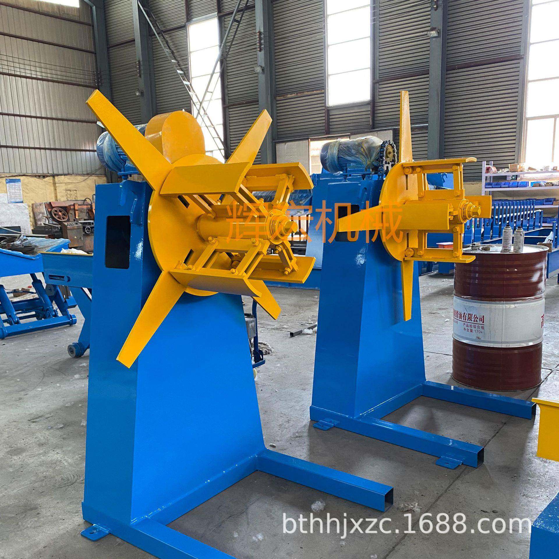 开卷机C型钢机放料架铝型材上料架单臂送料架带10吨小车上料架