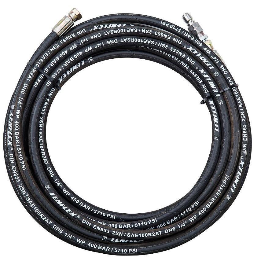 厂家直供250-50公斤清洗设备胶管n不锈钢喷头高压水枪软管